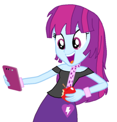 Size: 620x643 | Tagged: safe, artist:mlprocker123, mystery mint, equestria girls, g4, background human, female, solo