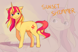 Size: 1024x683 | Tagged: safe, artist:jukkara, sunset shimmer, pony, g4, female, solo