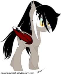 Size: 4786x5759 | Tagged: safe, artist:neronemesis1, oc, oc only, oc:yin, bat pony, pony, absurd resolution, female, mare, simple background, solo, transparent background