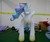 Size: 1197x996 | Tagged: safe, princess celestia, alicorn, inflatable pony, pony, g4, bootleg, derp, female, front view, hongyi, indoors, inflatable, inflatable alicorn, irl, mare, opaque inflatable, photo, seams, standing, wrinkles