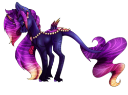 Size: 2700x2000 | Tagged: safe, artist:immagoddampony, oc, oc only, original species, gradient mane, high res, leonine tail, simple background, solo, transparent background, unshorn fetlocks