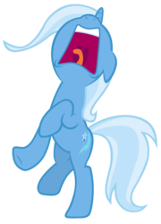 Size: 7000x9700 | Tagged: safe, artist:tardifice, trixie, pony, unicorn, g4, to where and back again, absurd resolution, bipedal, female, freakout, frightened, frown, hoofy-kicks, mare, nose in the air, open mouth, panic, photoshop, scared, screaming, simple background, solo, transparent background, vector, volumetric mouth