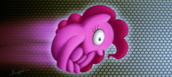 Size: 1037x464 | Tagged: safe, artist:dkghost, pinkie pie, pony, g4, ball, female, meme, open mouth, pinkie being pinkie, rariball, solo