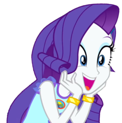 Size: 1218x1232 | Tagged: safe, rarity, equestria girls, g4, my little pony equestria girls: legend of everfree, clothes, cropped, cute, female, happy, not a vector, open mouth, raribetes, simple background, solo, transparent background