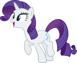 Size: 6000x4966 | Tagged: safe, artist:slb94, rarity, g4, the gift of the maud pie, absurd resolution, cute, excited, female, open mouth, raribetes, simple background, solo, transparent background, trotting, trotting in place, vector