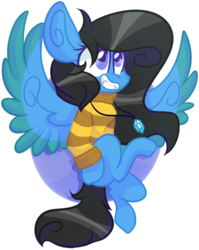 Size: 1450x1823 | Tagged: safe, artist:olivecow, oc, oc only, oc:sapphire sketch, pony, clothes, simple background, solo, striped sweater, sweater, transparent background