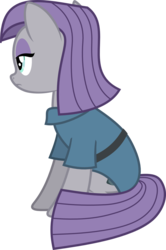 Size: 837x1264 | Tagged: safe, artist:burdo49, derpibooru exclusive, maud pie, earth pony, pony, g4, the gift of the maud pie, .svg available, female, lidded eyes, side view, simple background, sitting, solo, svg, transparent background, vector