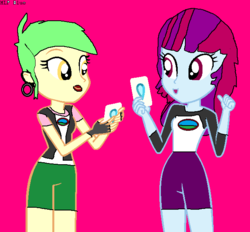 Size: 626x582 | Tagged: safe, artist:cg1995, cherry crash, mystery mint, equestria girls, g4, my little pony equestria girls: legend of everfree, base used, everfree customs