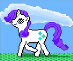 Size: 582x492 | Tagged: safe, artist:starry mind, derpibooru exclusive, rarity, pony, g4, female, pixel art, shading, solo