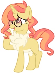 Size: 733x969 | Tagged: safe, artist:lnspira, oc, oc only, pony, unicorn, base used, chest fluff, female, glasses, mare, simple background, solo, transparent background
