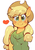Size: 427x604 | Tagged: safe, artist:jirousan, applejack, earth pony, pony, g4, clothes, cute, eye clipping through hair, female, hat, heart, jackabetes, looking at you, mare, simple background, smiling, solo, sweater, white background