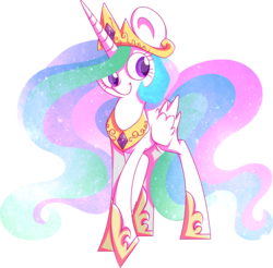 Size: 2400x2361 | Tagged: safe, artist:ekveviron, princess celestia, pony, g4, cute, cutelestia, female, high res, looking at you, mare, simple background, smiling, solo, transparent background