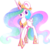 Size: 2400x2361 | Tagged: safe, artist:ekveviron, princess celestia, pony, g4, cute, cutelestia, female, high res, looking at you, mare, simple background, smiling, solo, transparent background