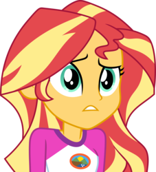 Size: 7000x7720 | Tagged: safe, artist:luckreza8, sunset shimmer, equestria girls, g4, my little pony equestria girls: legend of everfree, absurd resolution, clothes, female, simple background, solo, transparent background, vector, worried