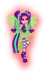 Size: 4019x6500 | Tagged: safe, artist:limedazzle, aria blaze, equestria girls, g4, my little pony equestria girls: rainbow rocks, absurd resolution, clothes, dress, female, fin wings, floating, glowing eyes, gradient background, jewelry, pendant, ponied up, red eyes, shoes, show accurate, simple background, sleeveless, solo, transparent background, vector