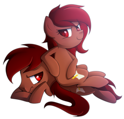 Size: 1774x1706 | Tagged: safe, artist:drawntildawn, oc, oc only, oc:penn, oc:penny, earth pony, pony, duo, simple background, transparent background