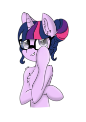 Size: 2456x3484 | Tagged: safe, artist:meowmavi, sci-twi, twilight sparkle, pony, unicorn, g4, chest fluff, ear fluff, equestria girls ponified, female, grin, high res, ponified, shoulder fluff, simple background, smiling, solo, transparent background, unicorn sci-twi