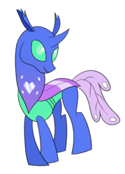 Size: 1500x2100 | Tagged: safe, artist:cloudy95, oc, oc only, oc:therix, changedling, changeling, g4, to where and back again, changeling oc, female, simple background, solo, transparent background