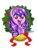 Size: 867x1174 | Tagged: safe, alternate character, alternate version, artist:xwhitedreamsx, oc, oc only, oc:moonlight blossom, pegasus, pony, bell, christmas, christmas wreath, clothes, commission, cute, female, flower, flower in hair, happy, mare, ocbetes, open mouth, scarf, solo, wreath