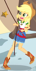 Size: 335x666 | Tagged: safe, screencap, applejack, equestria girls, g4, my little pony equestria girls: legend of everfree, cropped, female, legs, solo