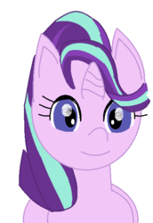 Size: 421x611 | Tagged: safe, artist:violaconcert, derpibooru exclusive, starlight glimmer, pony, g4, bust, female, portrait, simple background, smiling, solo, white background