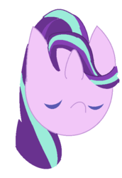 Size: 421x611 | Tagged: safe, artist:violaconcert, derpibooru exclusive, starlight glimmer, pony, g4, bust, eyes closed, female, portrait, simple background, solo, white background