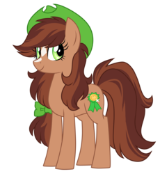 Size: 1370x1488 | Tagged: safe, artist:azure-art-wave, oc, oc only, oc:arizona, earth pony, pony, bow, coat markings, cowboy hat, facial markings, female, hair bow, hat, mare, next generation, offspring, parent:applejack, parent:trouble shoes, parents:troublejack, simple background, snip (coat marking), solo, star (coat marking), transparent background