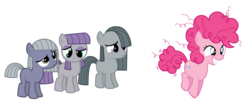 Size: 1600x700 | Tagged: safe, artist:alexa0118, limestone pie, marble pie, maud pie, pinkie pie, g4, confused, cute, female, filly, simple background, transparent background, vector, younger