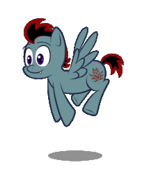 Size: 432x504 | Tagged: safe, artist:the-irken-moonwalker, oc, oc only, pegasus, pony, animated, flying, gif, solo