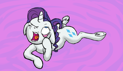 Size: 1800x1050 | Tagged: safe, artist:harryclopper, rarity, pony, unicorn, g4, eyelid pull, female, floppy ears, hooves, solo, this will end in tears
