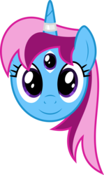 Size: 1024x1721 | Tagged: safe, artist:parclytaxel, derpibooru exclusive, oc, oc only, oc:parcly taxel, alicorn, pony, alicorn oc, animated, animated png, blinking, bust, female, head, horn, horn ring, key sync, looking at you, mare, portrait, simple background, solo, third eye, transparent background, vector