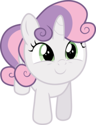 Size: 3354x4337 | Tagged: safe, artist:tomfraggle, sweetie belle, pony, g4, the fault in our cutie marks, cute, diasweetes, female, high res, looking up, simple background, smiling, solo, transparent background, vector