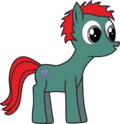 Size: 11218x11581 | Tagged: safe, artist:sporealtair, oc, oc only, earth pony, pony, absurd resolution, coreldraw, cutie mark, gray eyes, green body, male, red hair, red mane, red tail, simple background, solo, test, transparent background, vector