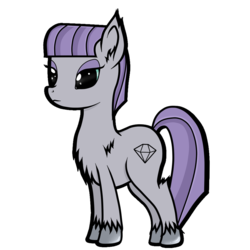 Size: 1000x1000 | Tagged: safe, artist:alexa0118, maud pie, earth pony, pony, g4, chest fluff, female, missing accessory, simple background, solo, transparent background, unshorn fetlocks, wrong cutie mark