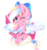 Size: 1600x1700 | Tagged: safe, artist:skajcia, oc, oc only, oc:bay breeze, pegasus, pony, bow, cloud, female, hair bow, mare, one eye closed, pegasus oc, simple background, solo, transparent background, wings, wink