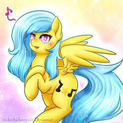 Size: 1400x1400 | Tagged: safe, artist:chichicherry123, oc, oc only, oc:singery anne, pegasus, pony, solo