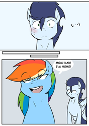 Size: 4961x6992 | Tagged: safe, artist:lrusu, rainbow dash, soarin', pony, comic:rainbow crush, g4, absurd resolution, comic