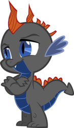 Size: 1000x1709 | Tagged: safe, artist:user-434, oc, oc only, oc:skipper the dragon, dragon, crossed arms, male, simple background, solo, transparent background