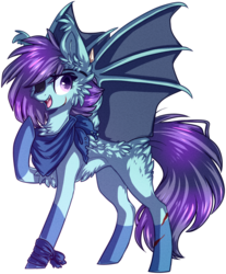 Size: 1233x1487 | Tagged: safe, artist:tay-niko-yanuciq, oc, oc only, oc:treasure heights, bat pony, pony, female, mare, simple background, solo, transparent background