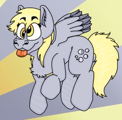 Size: 1536x1519 | Tagged: safe, artist:gooey-slime, derpy hooves, pegasus, pony, g4, chest fluff, female, mare, solo, tongue out