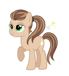 Size: 1512x1656 | Tagged: safe, artist:thecheeseburger, oc, oc only, earth pony, pony, female, mare, raised hoof, simple background, solo, transparent background