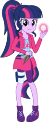 Size: 2333x5615 | Tagged: safe, artist:osipush, sci-twi, twilight sparkle, equestria girls, g4, alternate hairstyle, anime, clothes, crossover, female, high res, kunai, kunoichi, naruto, ninja, orb, simple background, solo, transparent background, vector