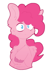 Size: 1280x1811 | Tagged: safe, artist:eleamorbid, pinkie pie, g4, female, simple background, solo, transparent background, unshorn fetlocks