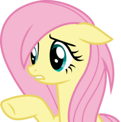 Size: 6001x6055 | Tagged: safe, artist:deratrox, fluttershy, pegasus, pony, flutter brutter, g4, .svg available, absurd resolution, bust, female, floppy ears, mare, raised hoof, simple background, solo, transparent background, vector