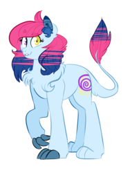 Size: 1200x1600 | Tagged: safe, artist:soft-arthropod, derpibooru exclusive, oc, oc only, oc:kirie, ambiguous species, 2017 community collab, derpibooru community collaboration, claws, cutie mark, heterochromia, non pony, paws, sharp teeth, simple background, solo, teeth, tooth gap, transparent background, vector