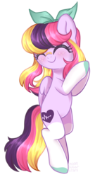 Size: 1024x1901 | Tagged: safe, artist:hawthornss, oc, oc only, oc:lucy softheart, pegasus, pony, bandage, blushing, eyes closed, freckles, hair accessory, simple background, solo, transparent background