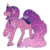 Size: 1400x1400 | Tagged: safe, artist:cinnamonsparx, oc, oc only, original species, pond pony, curved horn, eyes closed, female, floppy ears, flower, horn, mare, petals, raised hoof, raised leg, simple background, smiling, solo, transparent background, unshorn fetlocks