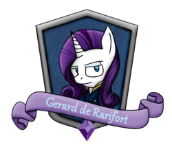 Size: 616x521 | Tagged: safe, artist:stuflox, rarity, the count of monte rainbow, g4, clothes, crossover, female, rarifort, simple background, solo, the count of monte cristo, transparent background, villefort