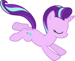 Size: 6000x4846 | Tagged: safe, artist:slb94, starlight glimmer, pony, unicorn, g4, absurd resolution, cute, eyes closed, falling, female, glimmerbetes, mare, simple background, smiling, solo, transparent background, vector