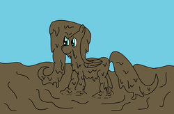 Size: 1106x727 | Tagged: safe, artist:amateur-draw, fluttershy, g4, 1000 hours in ms paint, female, ms paint, mud, muddy, solo